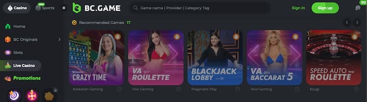 BC.Game Crypto Casino in Estonia 2